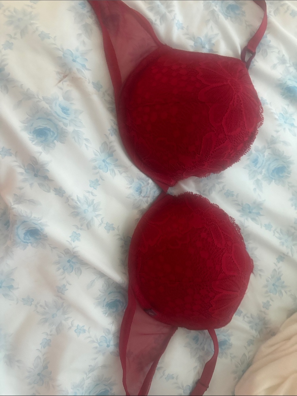 Victoria's Secret Red Lace Push-Up Bra